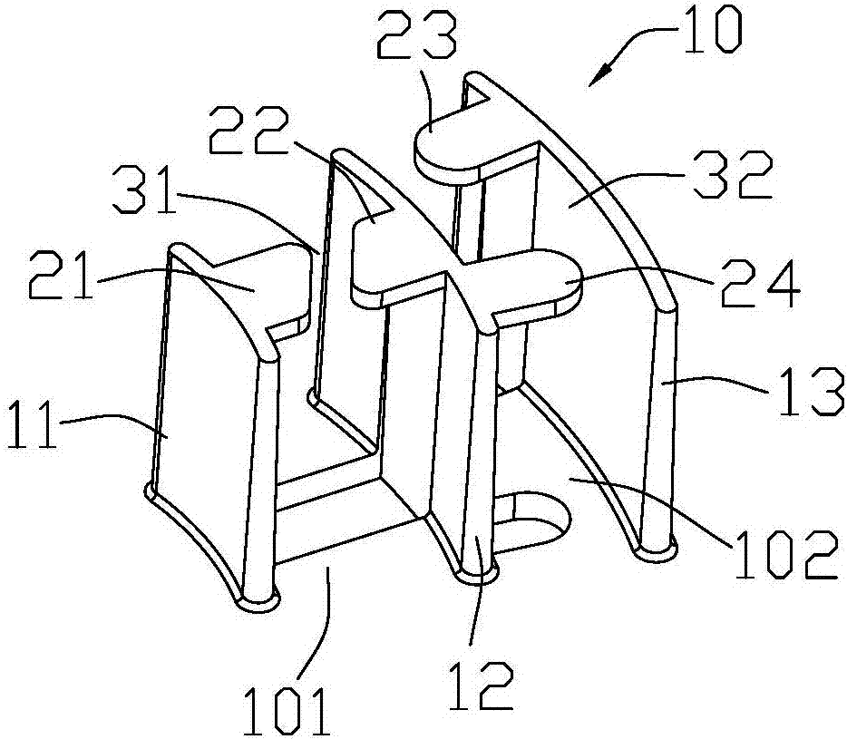 Fiber coiling and partitioning device and optical fiber laying splicing box