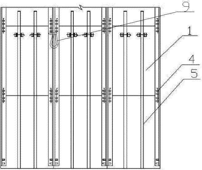 Construction process of metal reinforced frame bamboo plywood fabricated formwork