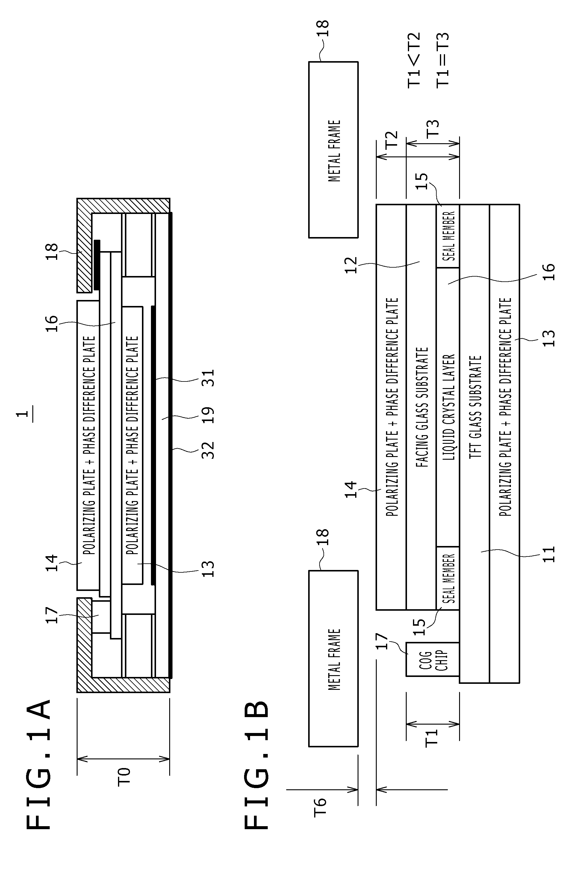 Display device comprising a protective fixing member disposed only about a periphery of a semiconductor chip wherein a top side and a bottom side are co-planar with a respective top side and a bottom side of the semiconductor chip