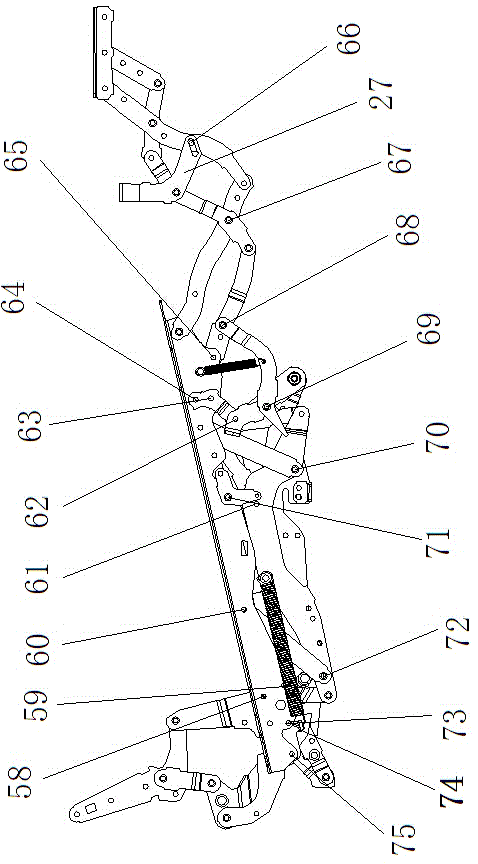 Multiple-leg-choice movable sofa machine stretching apparatus