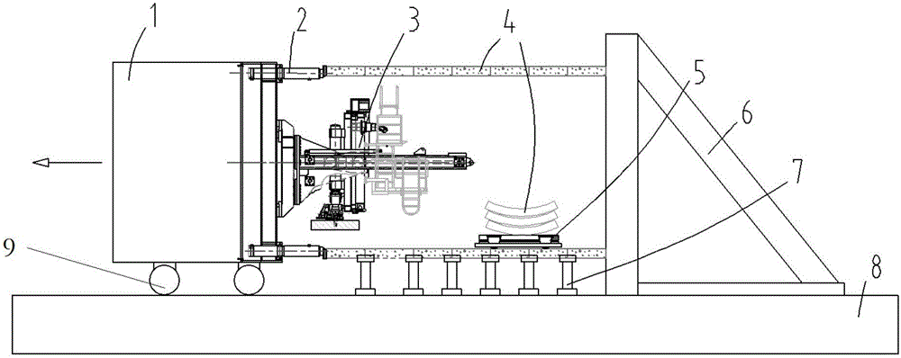 Duct piece assembly simulated experimental device