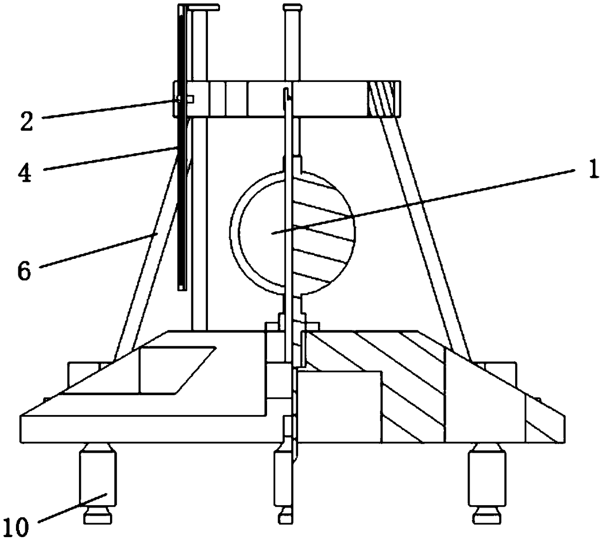 Spherometer with adjustable measuring diameter, and measuring method for radius of curvature and offset