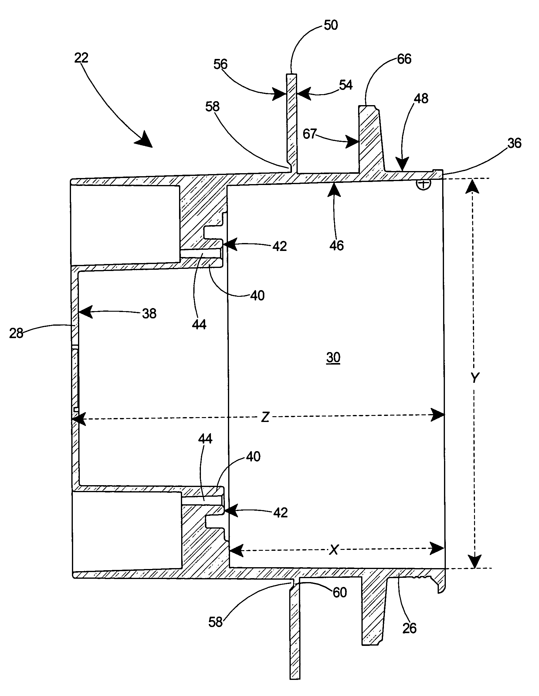 Rainproof recessed outlet box