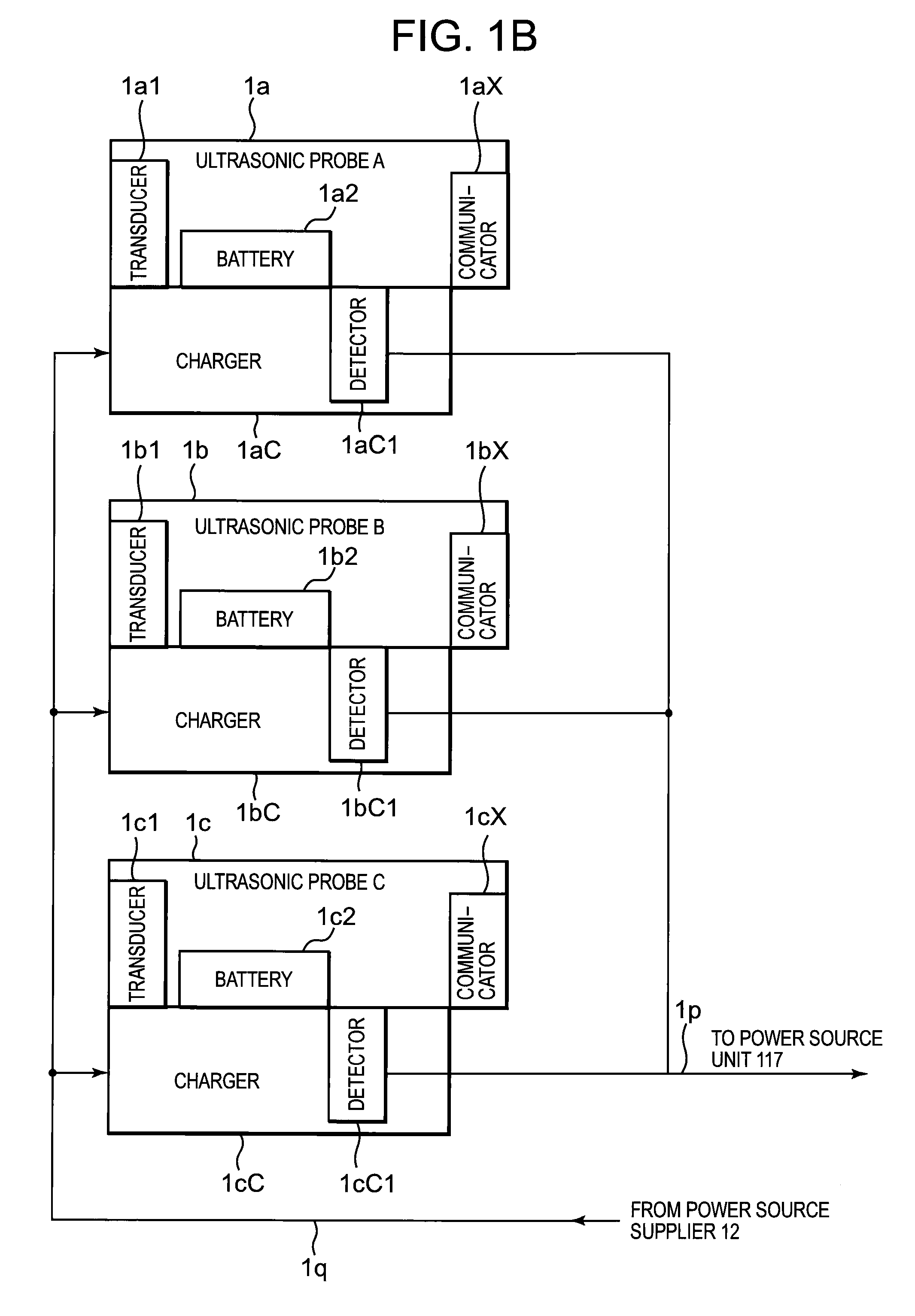 Ultrasonic probe, charger, ultrasonic diagnostic apparatus and ultrasonic diagnostic system