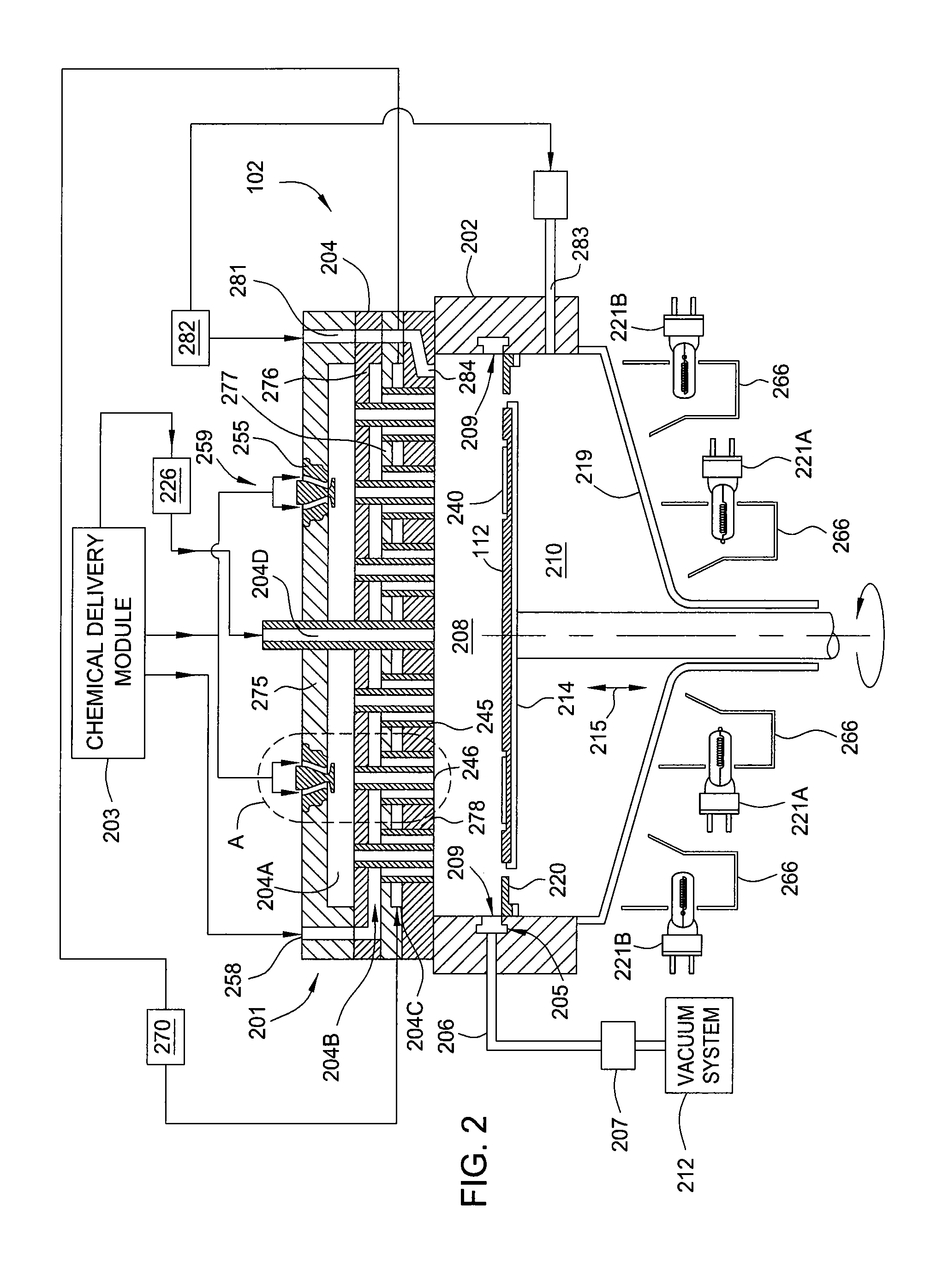 Showerhead assembly with gas injection distribution devices