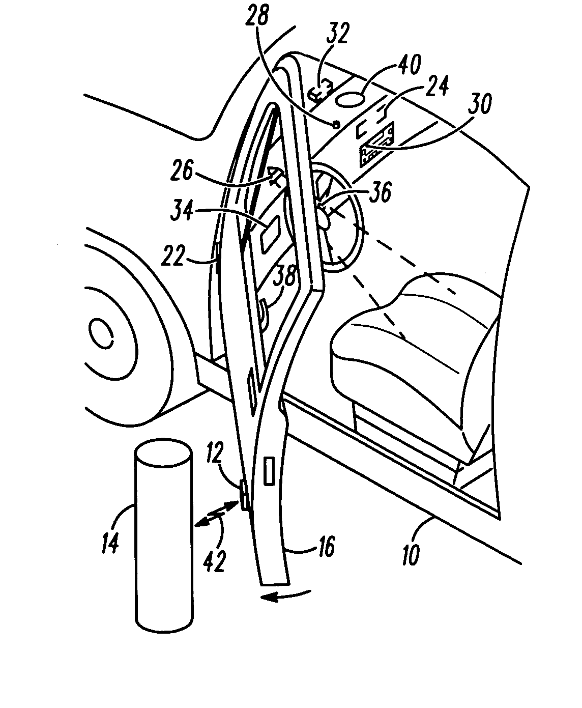 Sensor system for vehicle door