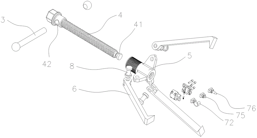 Push-pull device for assembly and disassembly of lamps