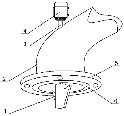 Discharge pipe distributing mechanism for powder mixer