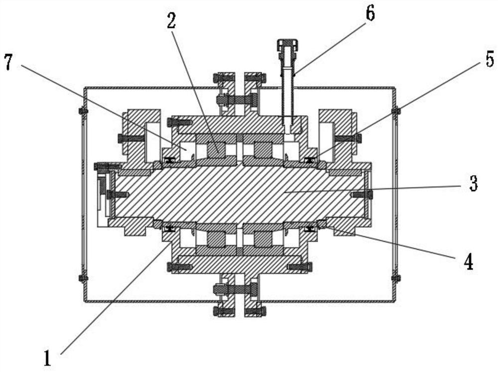 Circular vibrating screen lubricated by thin oil