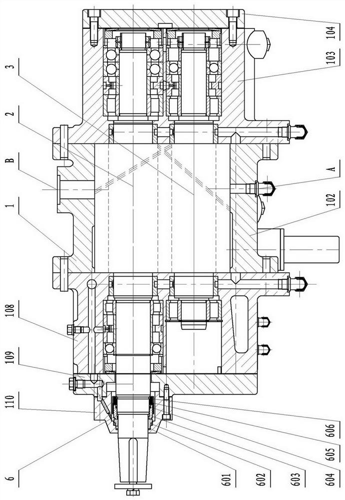 Magnetic suspension screw type gas compressor