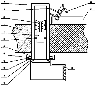 Automatic mining dust removal device