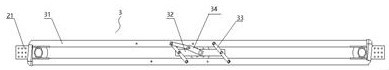 Isolating switch flat-clamping type conductive knife switch and switching-on and switching-off method thereof