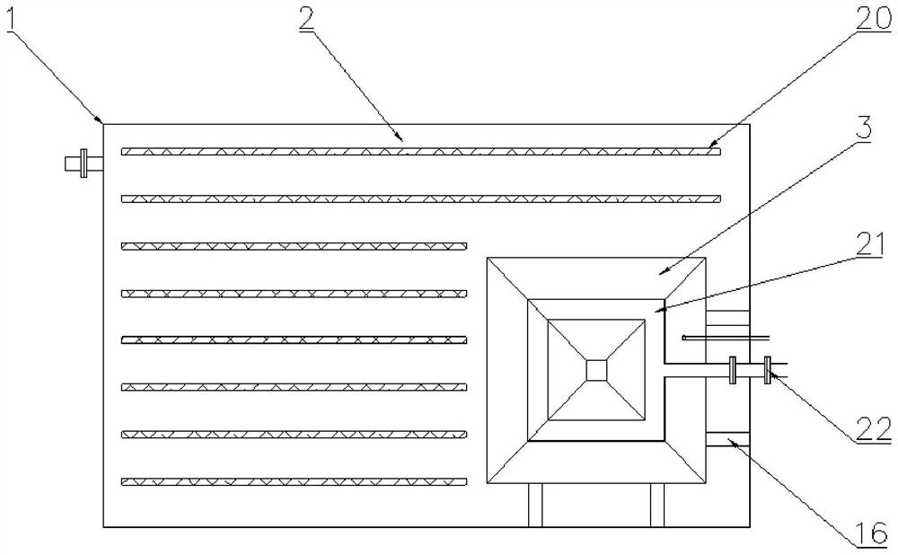 A sedimentation device and sewage treatment system for preventing anaerobic fermentation of sludge