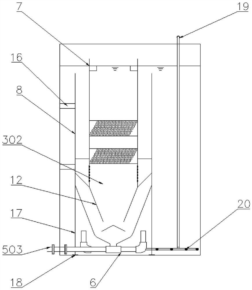 A sedimentation device and sewage treatment system for preventing anaerobic fermentation of sludge