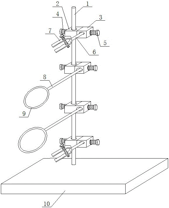 Iron support for chemical test