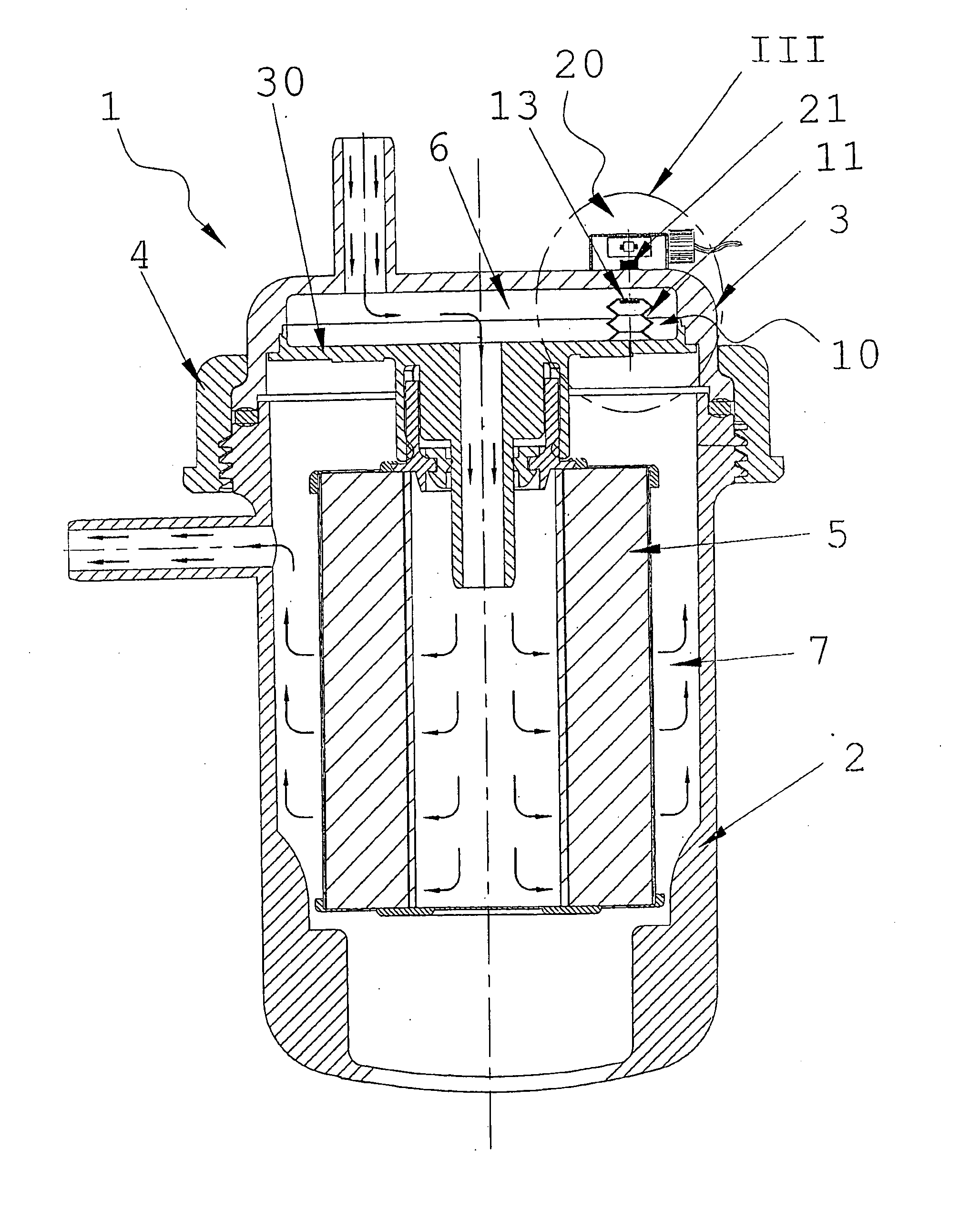 Device for Indicating Fuel Filter Clogging in Internal Combustion Engines, Particularly Diesel Engines