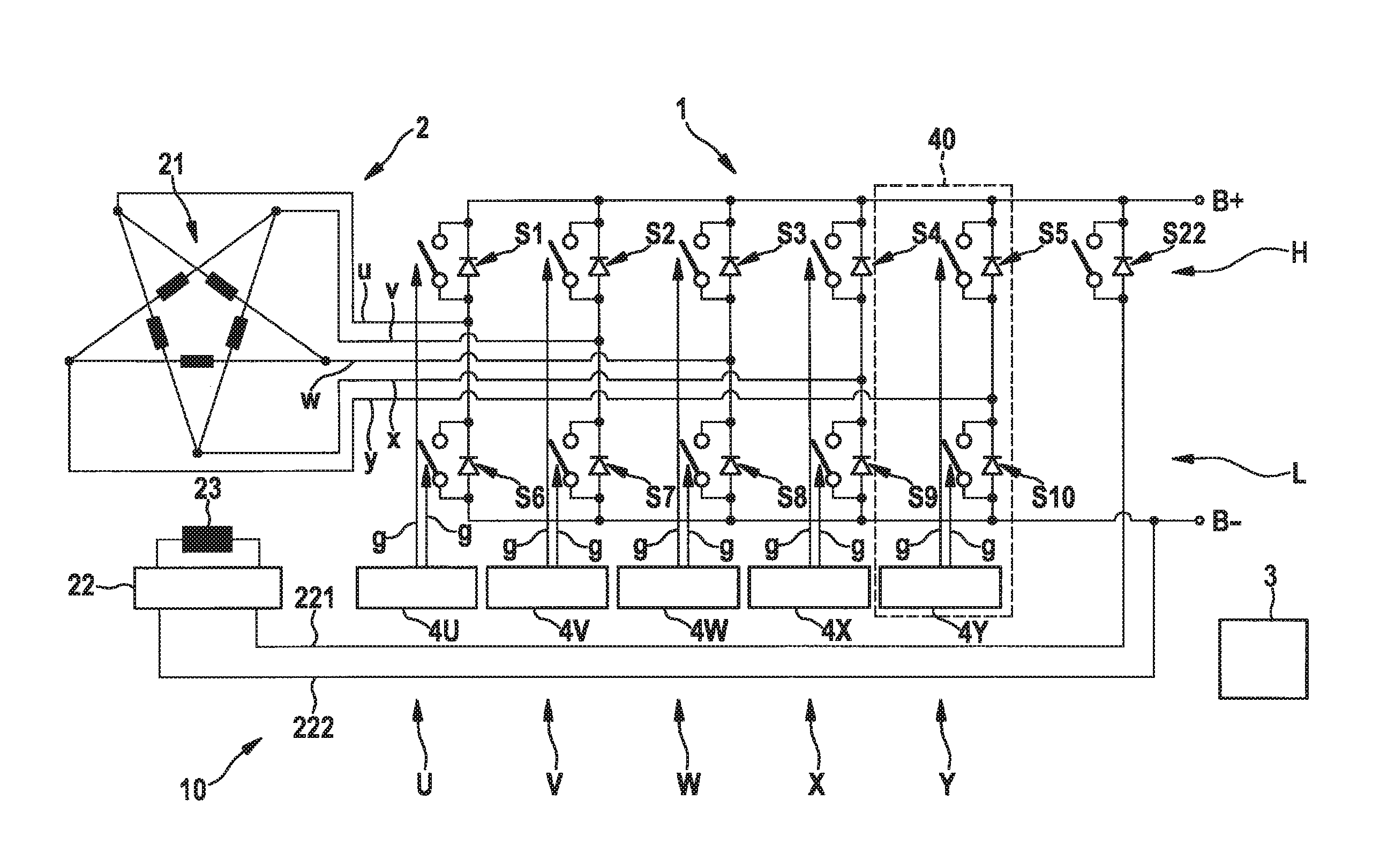 Voltage surge protection for active rectifiers in the event of load shedding