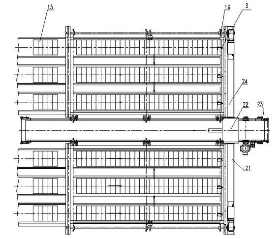 Parallel flow-combining machine