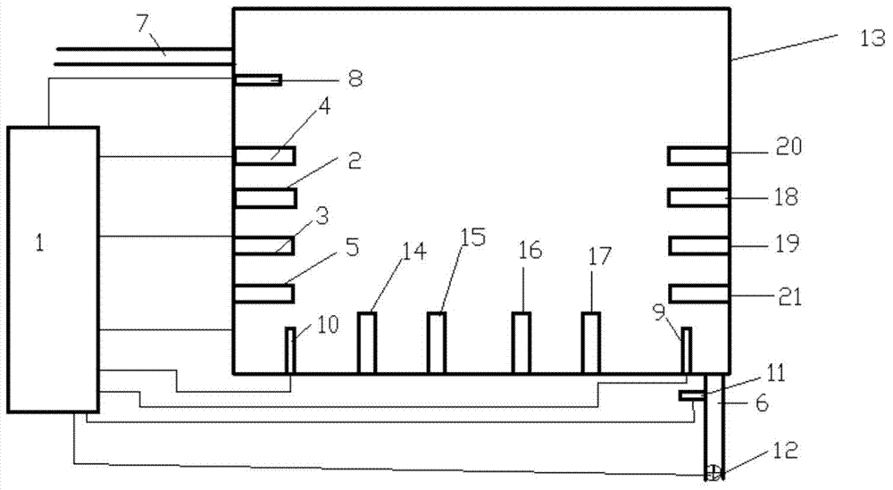 Electric water heater capable of automatically measuring, controlling and preventing dry burning