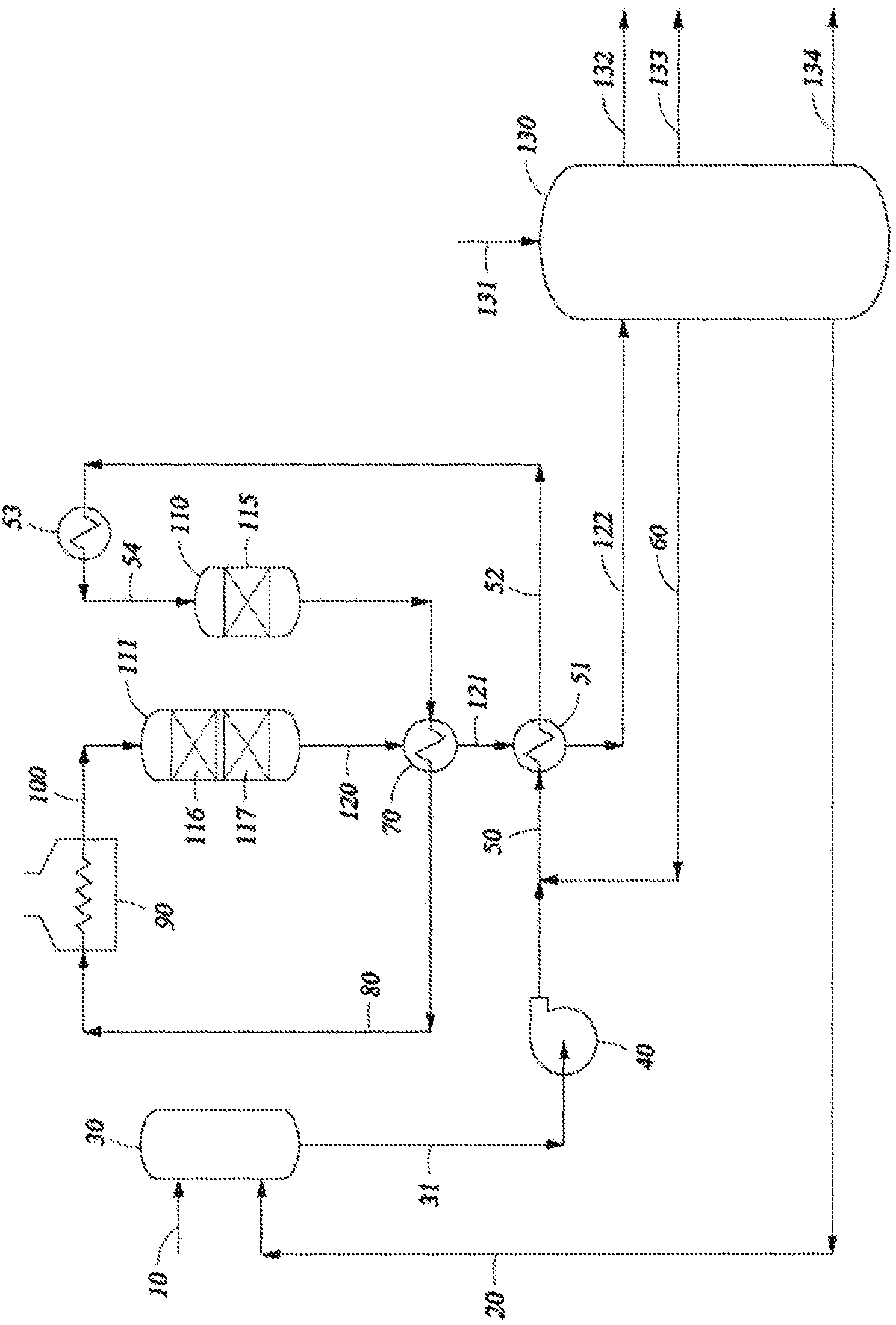 Preheating feeds to hydrocarbon pyrolysis products hydroprocessing