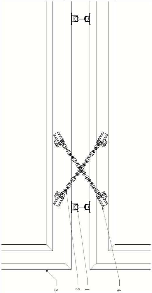 A platform connection device for large-scale deep-sea fishing grounds