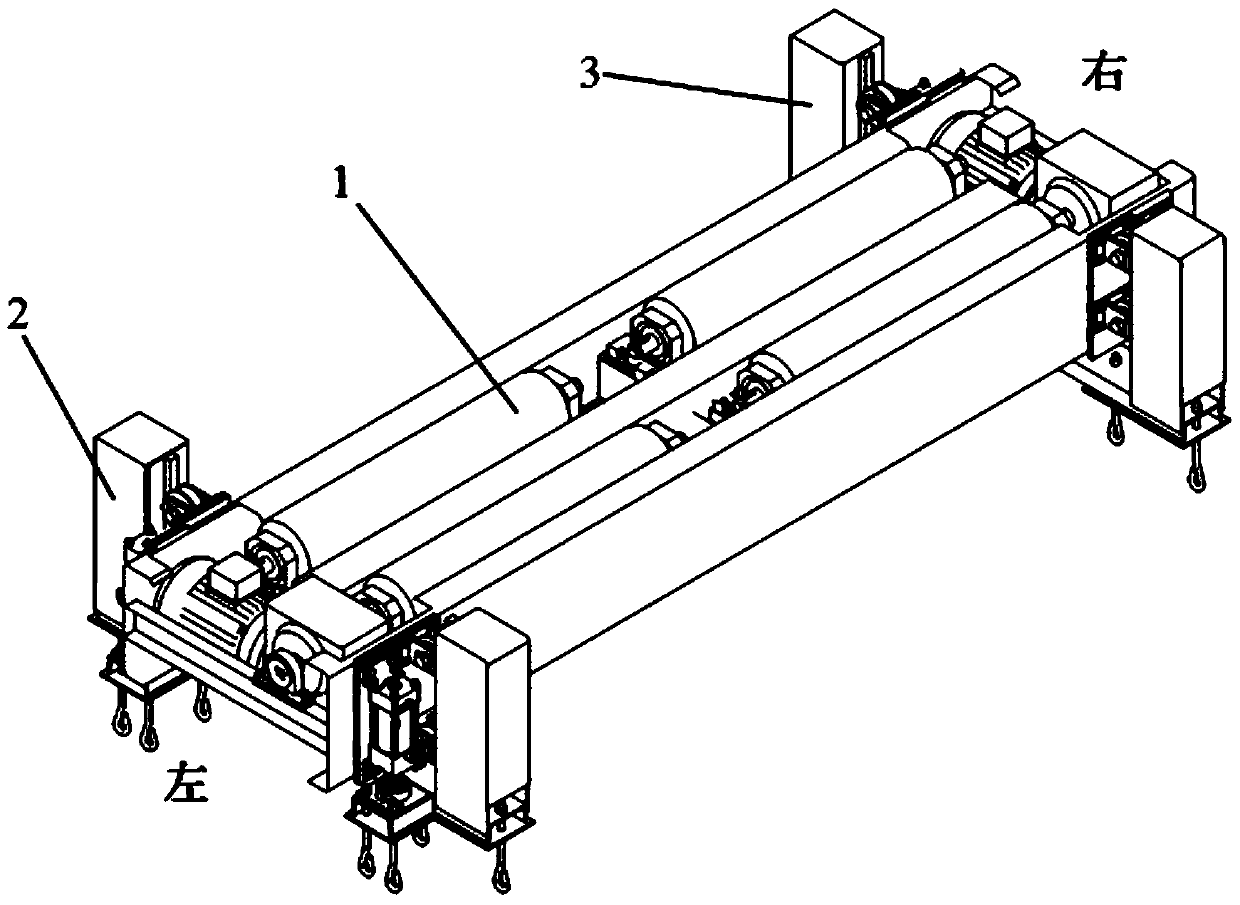 An oil cylinder lifting type lifting brake test bench