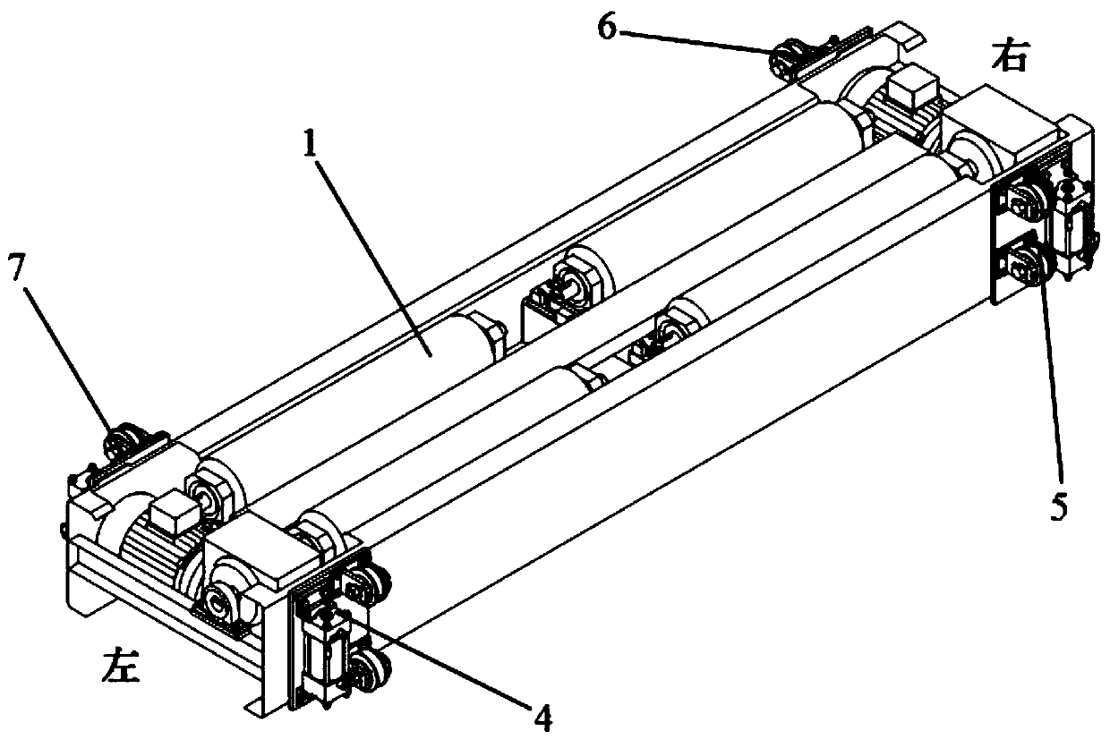 An oil cylinder lifting type lifting brake test bench