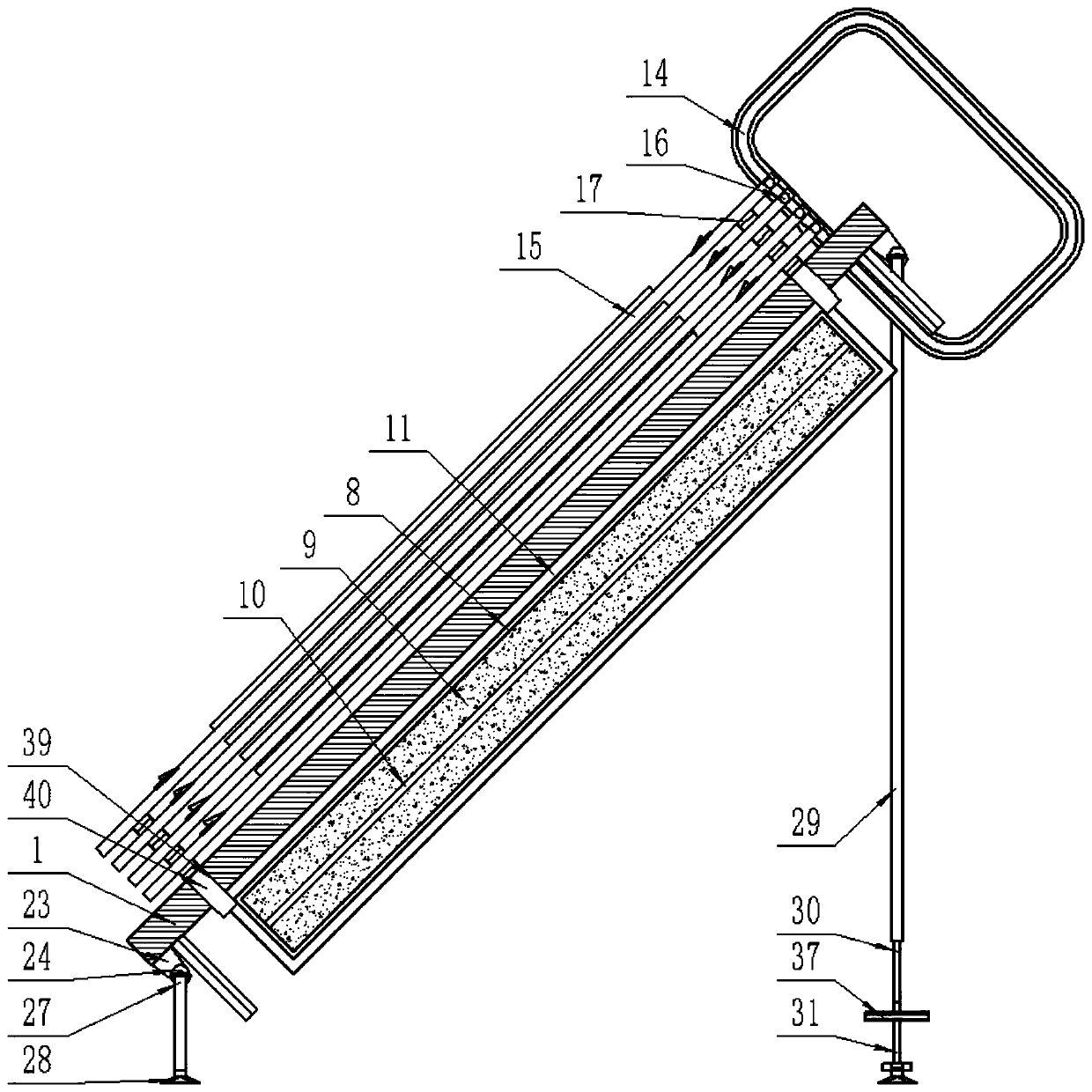 Drawing board fixing bracket device capable of being quickly dried by blowing