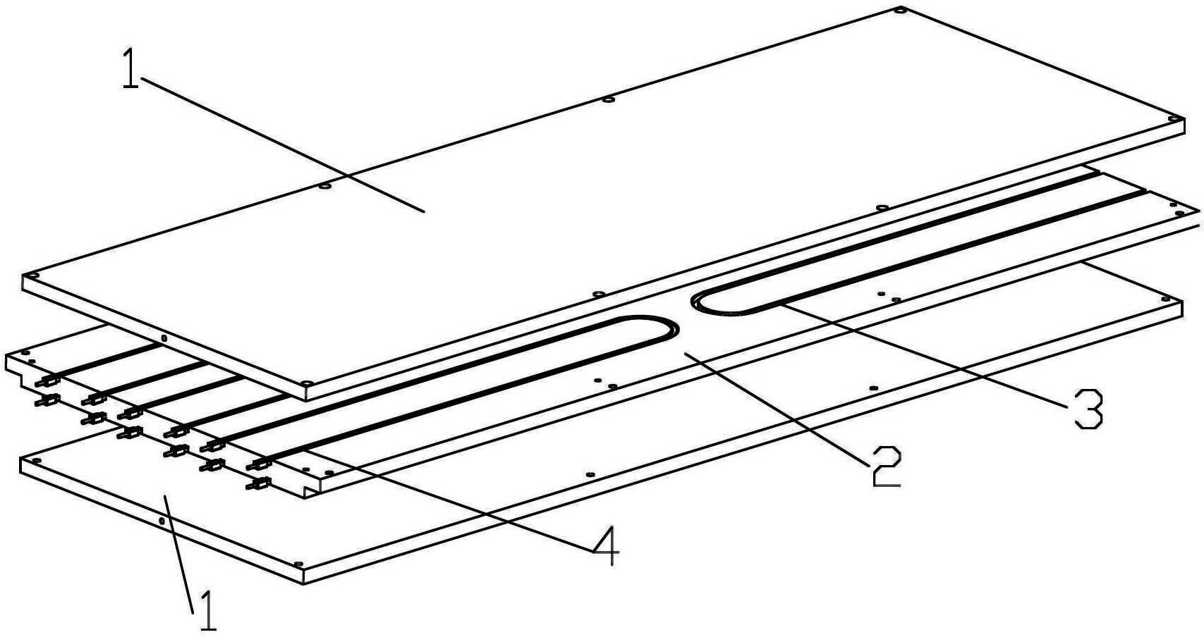 Heating device for hydraulic tray welding machine