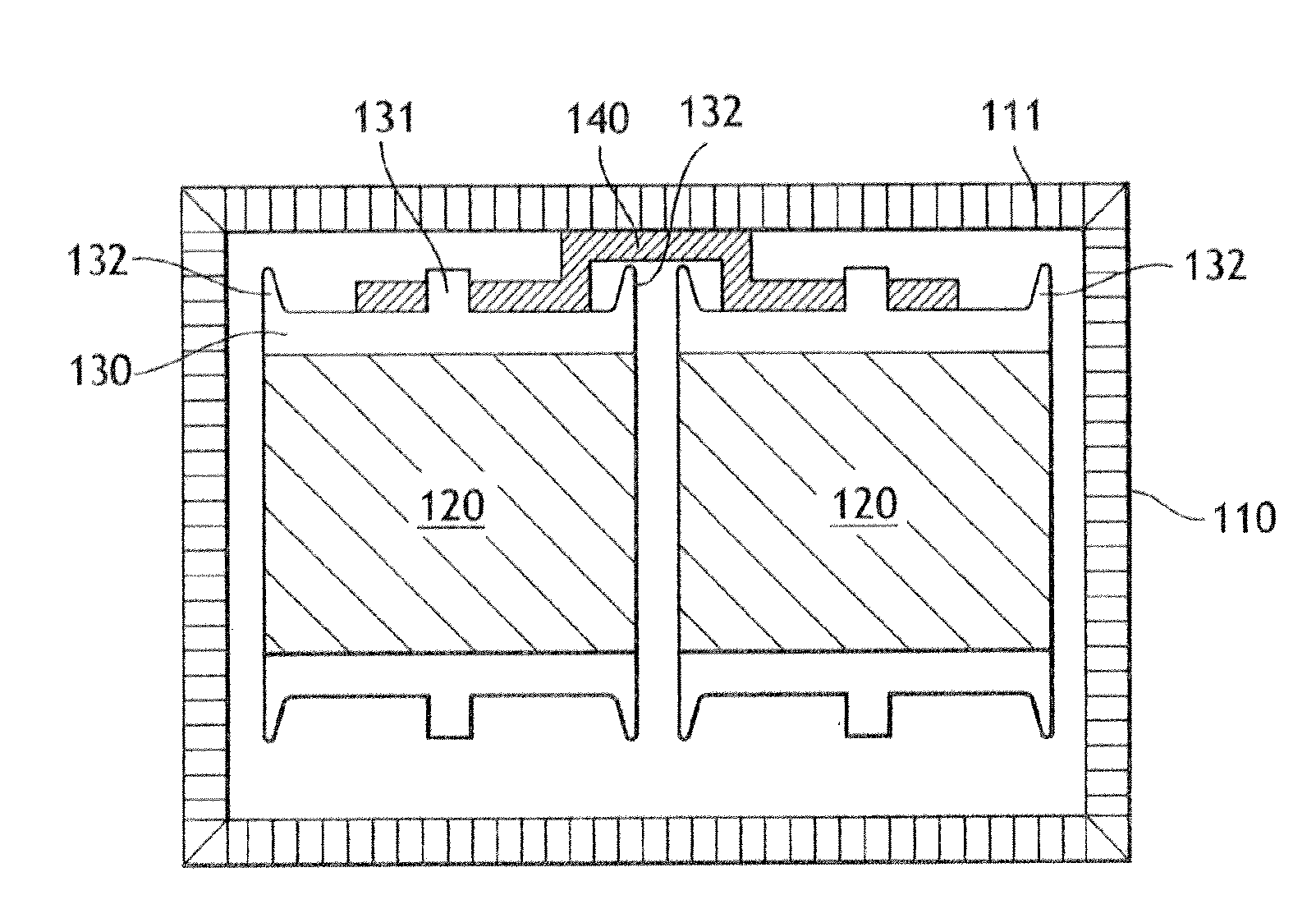 Module for electrical energy storage assemblies having a flat connecting strip