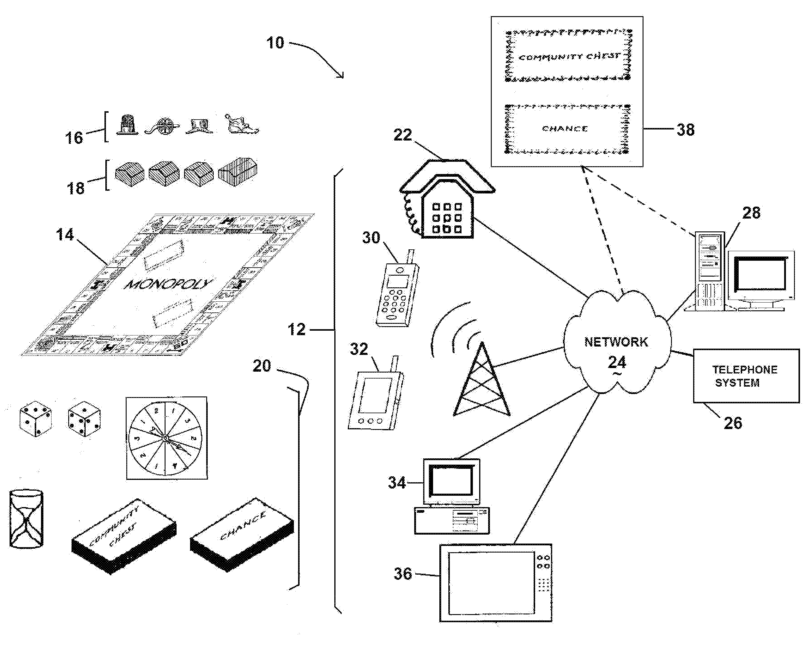 Network driven board game instruction generator and methods for interaction with participant