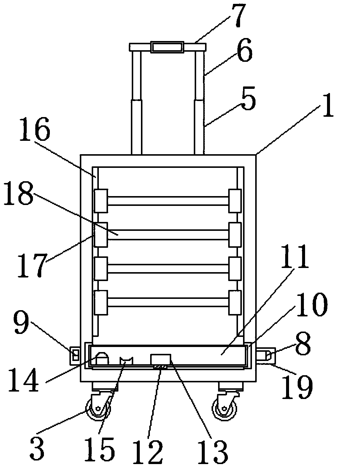 Draw-bar box with automatic weighing equipment