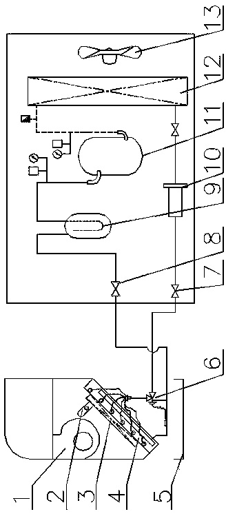 Split air conditioner for ship