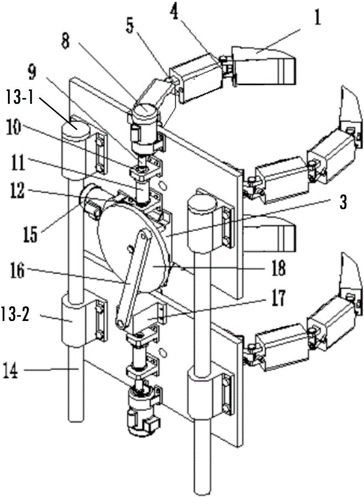 Holding type mine hoist inspection robot