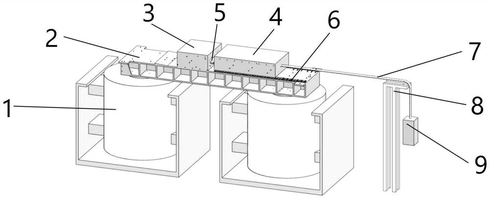 Variable mass vibration test device