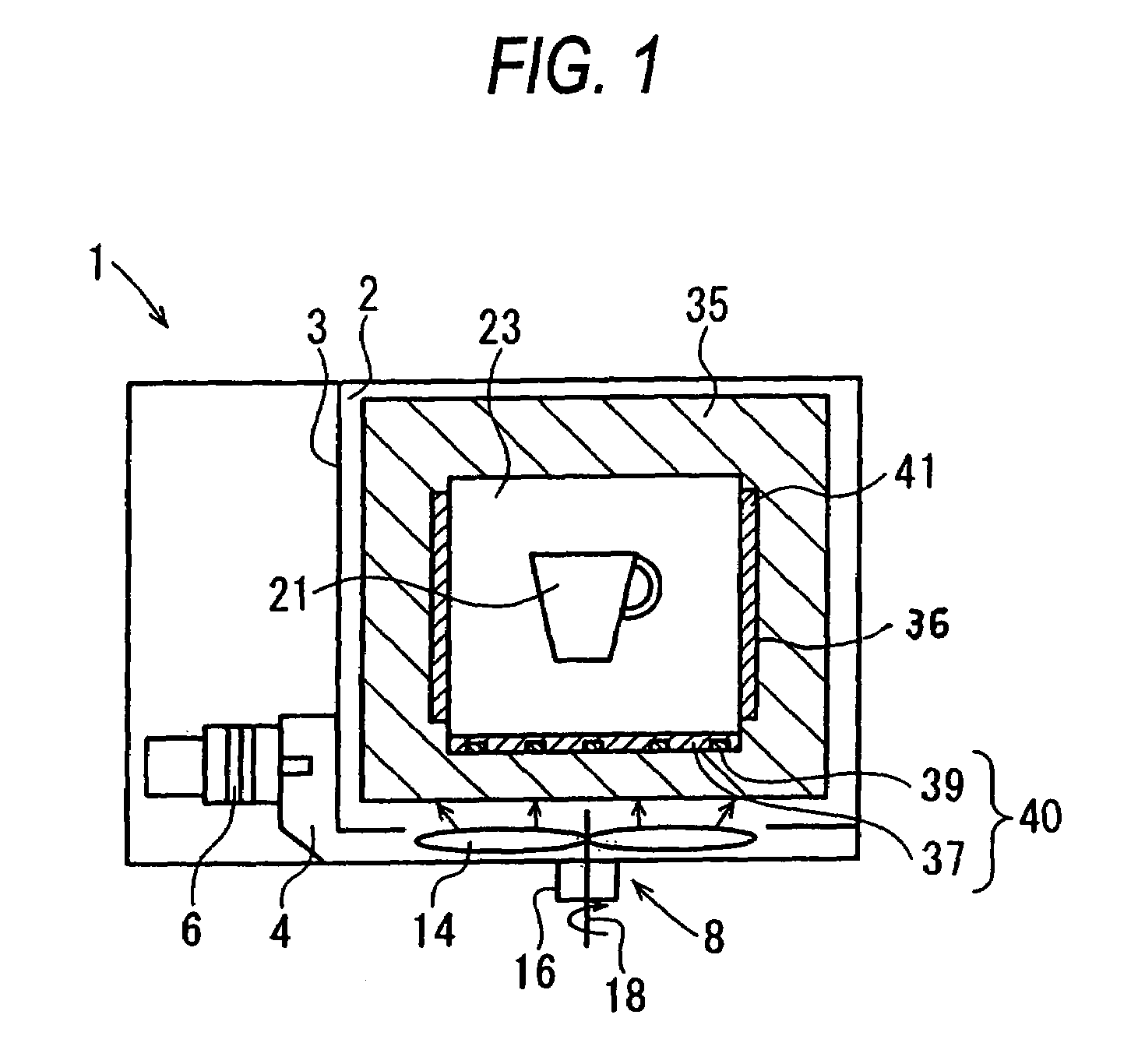 Microwave burning furnace including heating element having two types of materials