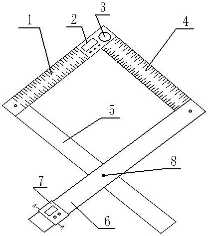 Digital display nose measuring instrument and measuring method