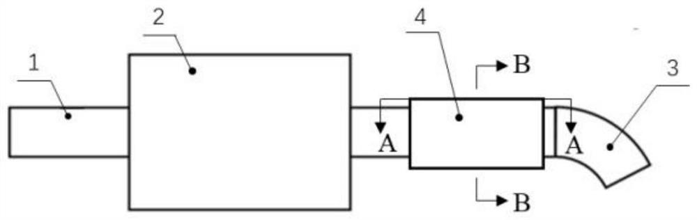 Design method of bypass broadband silencer for reducing acceleration roar noise of exhaust tail pipe