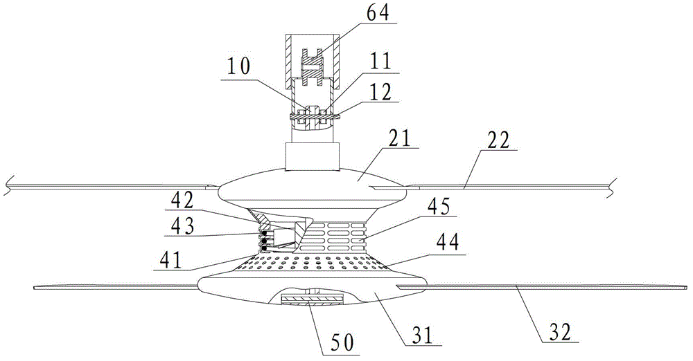 Ceiling fan with warming function