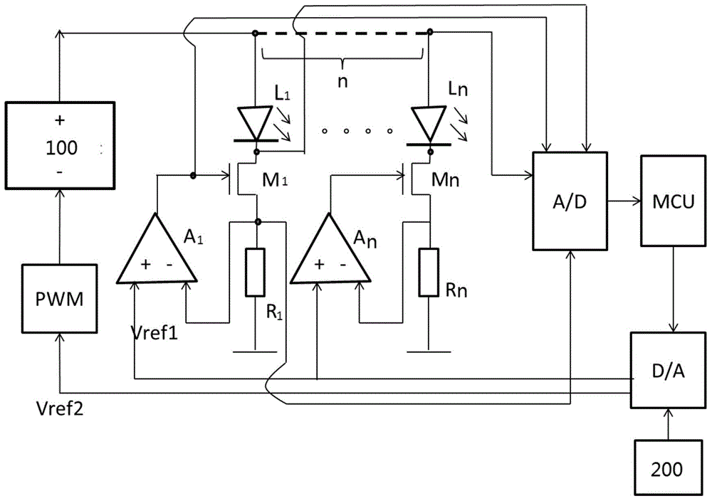 Constant-current control circuit structure applied to high-power LED device