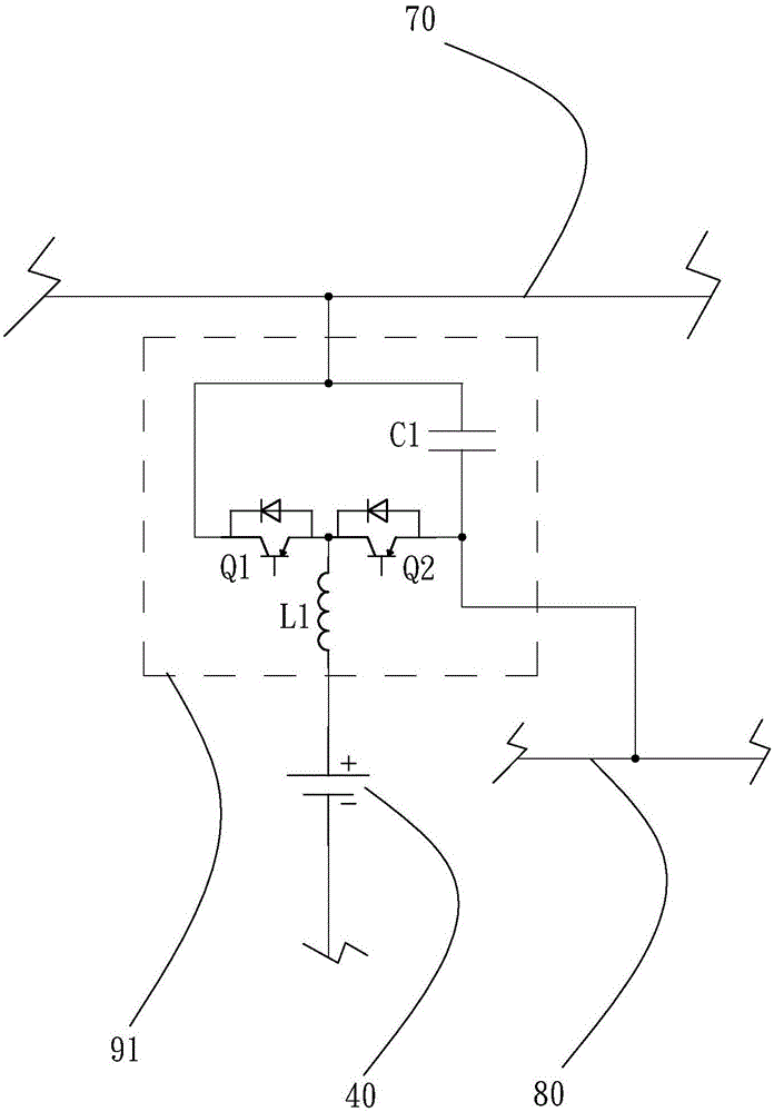 UPS (Uninterrupted Power Supply) system and UPS system intelligence charging-discharging circuit thereof