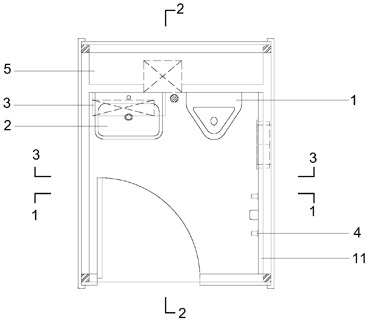 Urination public toilet suitable for bus station and intelligent operation and maintenance urination public toilet system