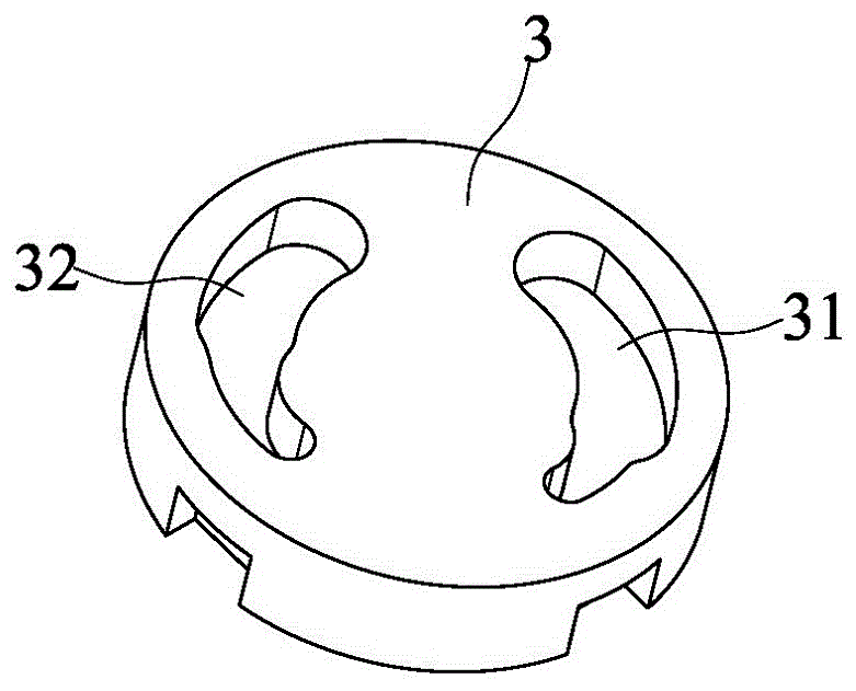 Valve element ceramic chip set structure with temperature capable of being precisely adjusted