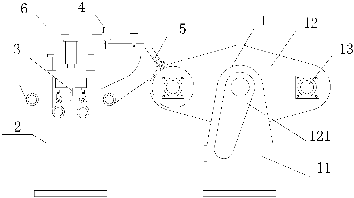 Aluminizing film winding device