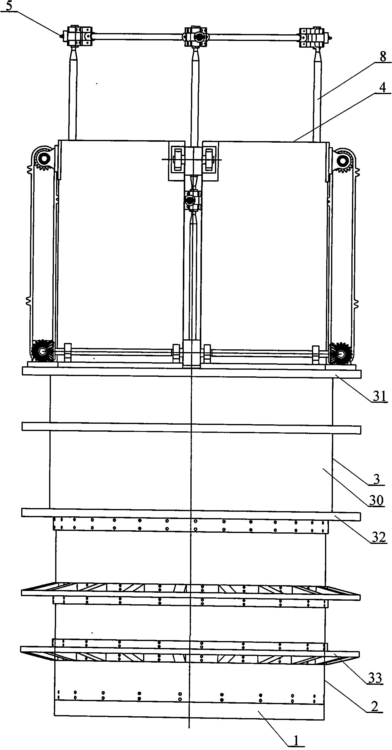 Large rod-cable extending arm extension driving mechanism