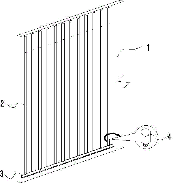 Wall surface decorating plate mounting structure and mounting method