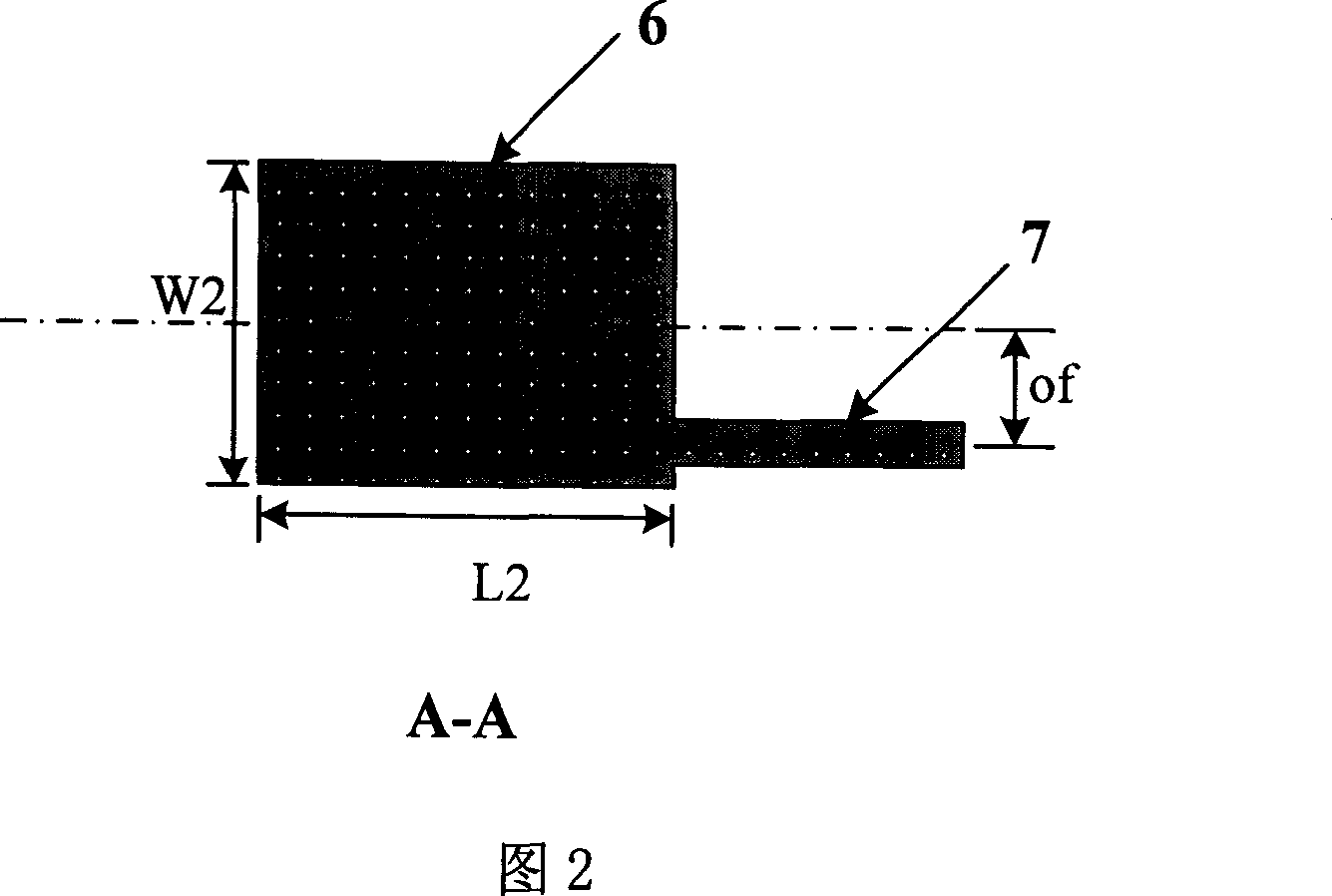 Double-layer wideband rectangular microband paste antenna with non-radiant edged feeder