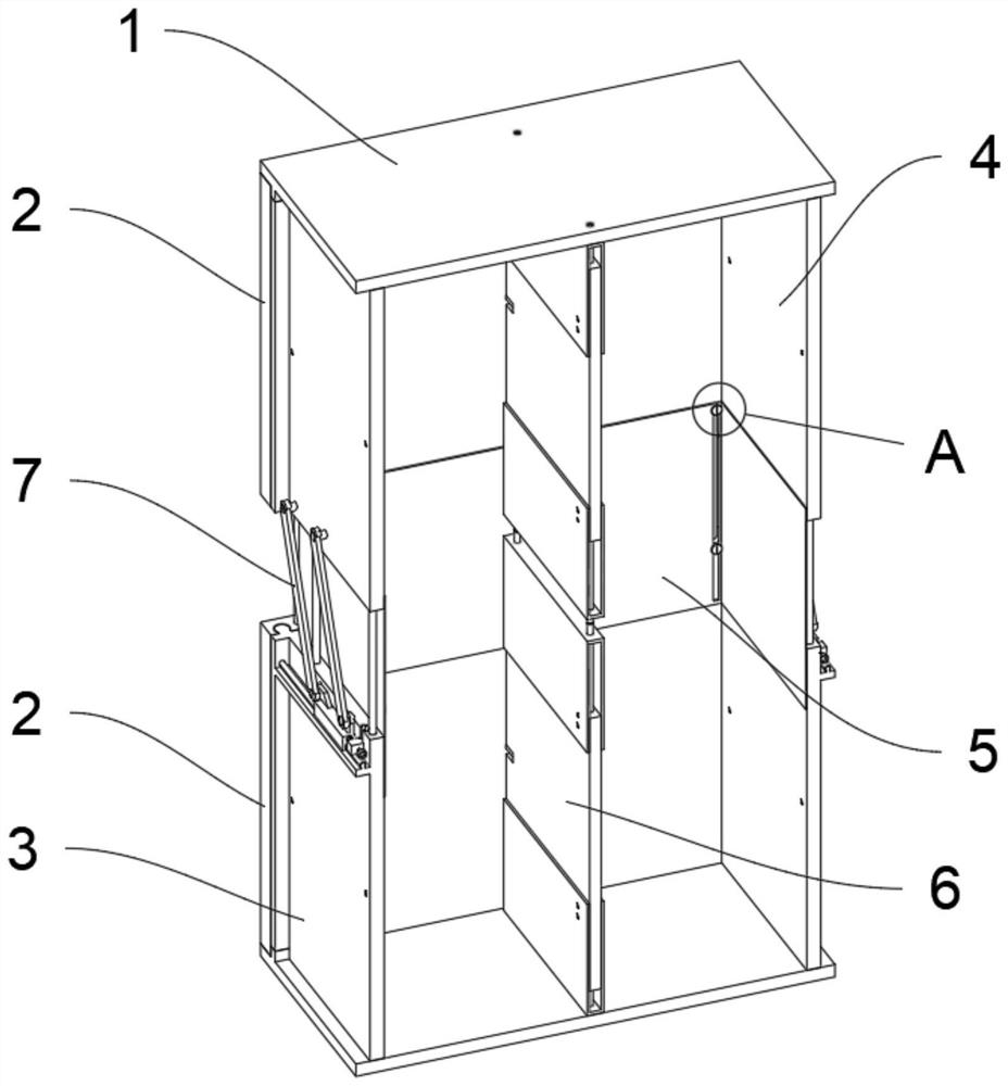 A kind of multifunctional closet with reinforced structure based on whole wood furniture