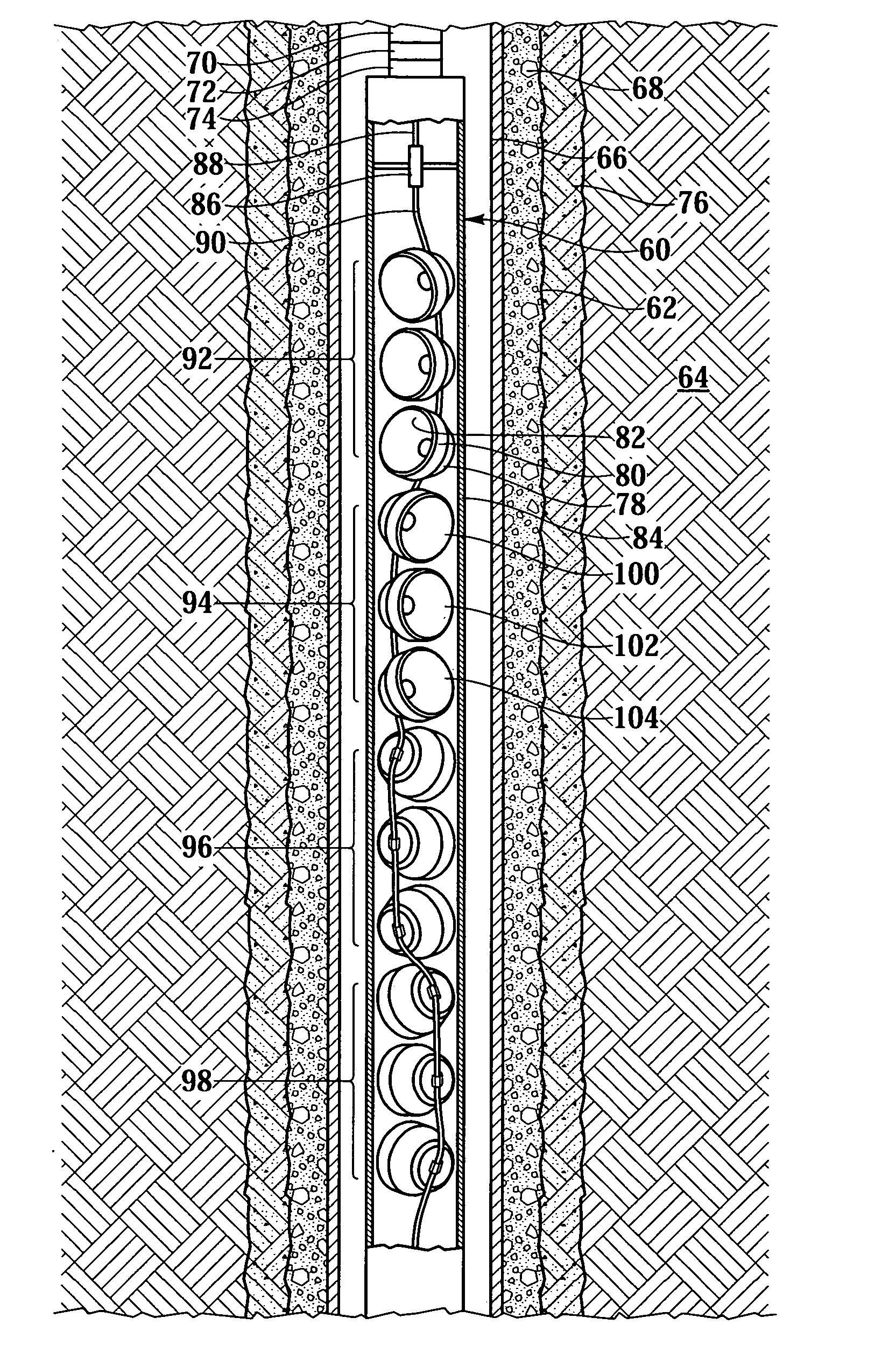 Perforating gun assembly and method for creating perforation cavities