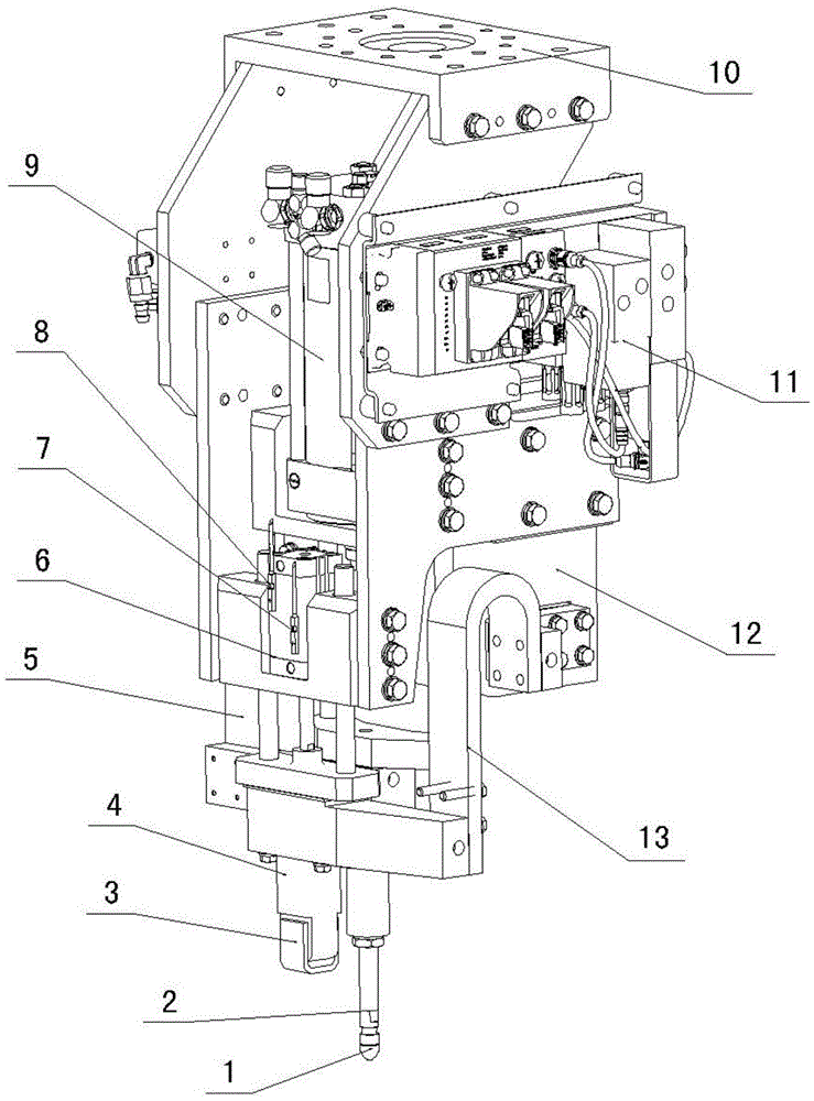 A single-side contact spot welding torch and its application